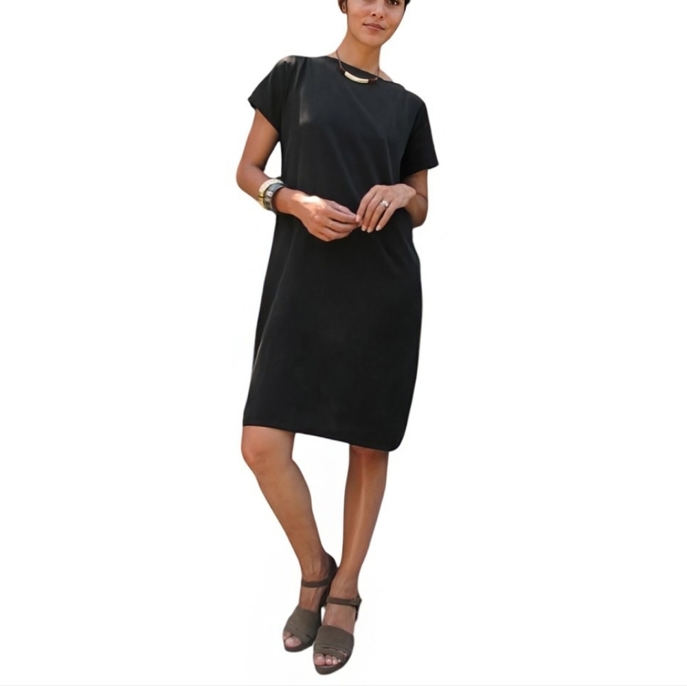 Sotela Pocket Cocoon Dress Women Small Black